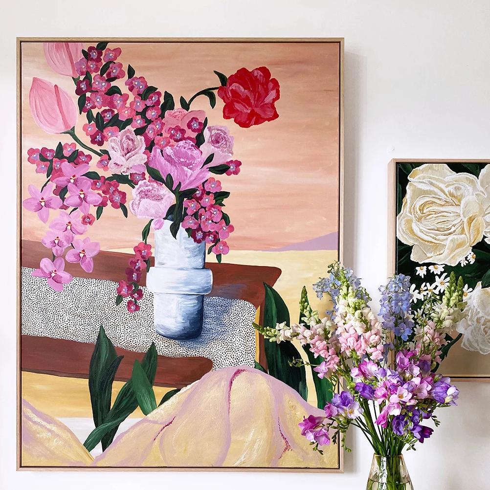 Flowers In The Desert | Original Painting Original Danelle Messaike.